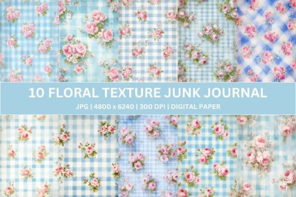 Blue Gingham Floral Junk Journal: A Designer's Guide to Nostalgic Charm