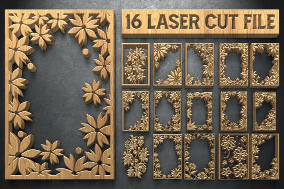 Elegant Floral Frame SVGs for Creative Design