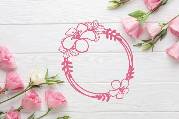 Elevate Projects with a Floral Frame Wreath Monogram SVG