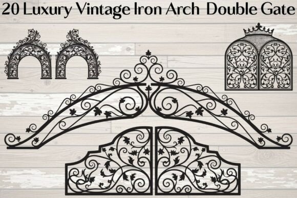 Elevate Projects with Luxury Vintage Iron Arch Double Gate Designs