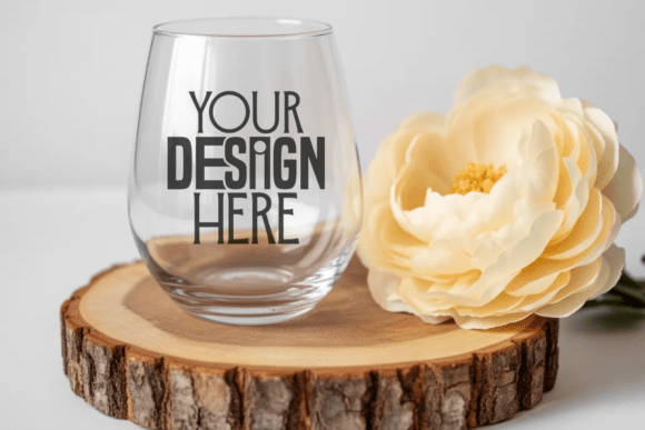 Elevate Your Brand with an Elegant Wine Glass Mockup