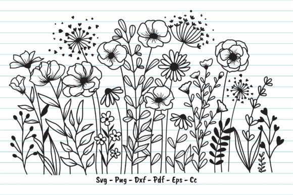 Elevate Your Designs with Blooming Wildflower SVG Illustrations