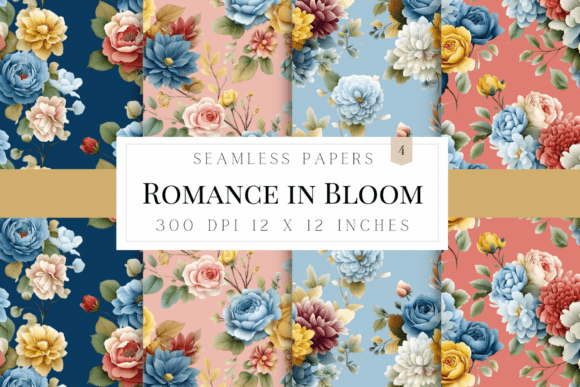 Elevate Your Designs with Seamless Vintage Floral Backgrounds