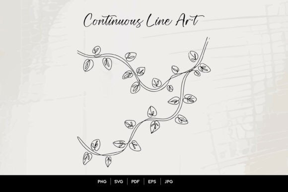 Floral Vine Line Art SVG: A Modern Design Asset