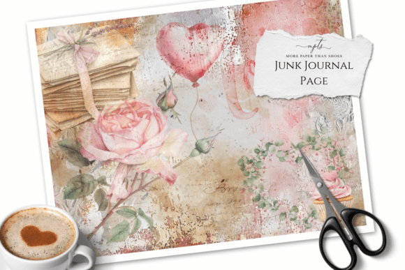 My Valentine’s Junk Journal Page 2: A Romantic Design Asset