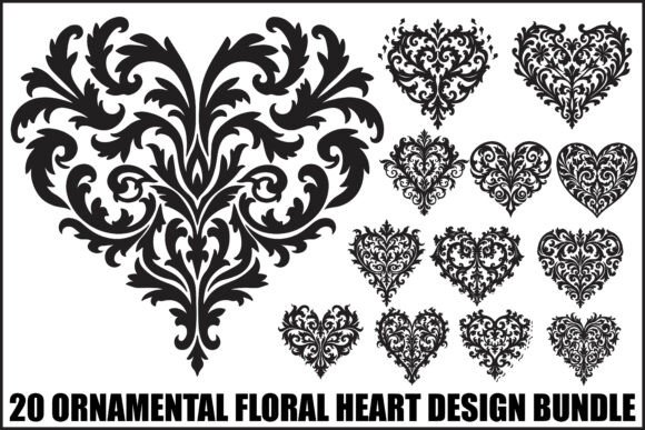 Ornamental Heart Bundle: Elevating Design with Romantic Detail