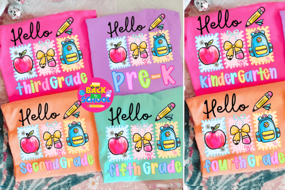 Preppy Back to School PNG Bundle Doodles for Design