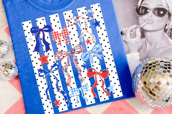 Red White Blue Coquette, USA Bow