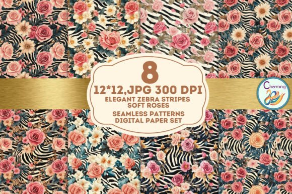 Seamless Paper: Zebra Stripes Soft Rose for Modern Design