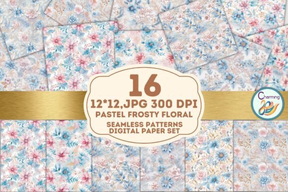 Seamless Papers: Pastel Frosty Floral for Modern Design