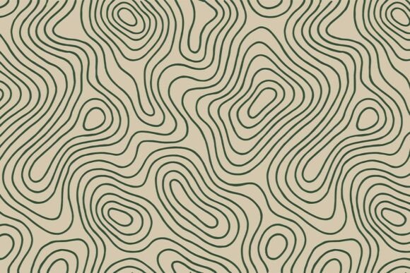 Seamless Vector Topographic Map Pattern: Nature-Inspired Design