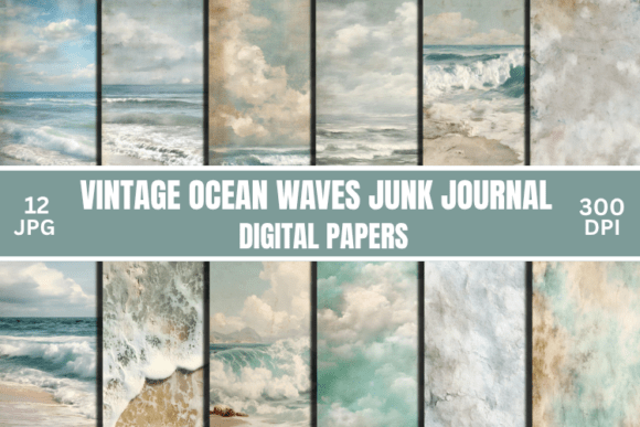 Vintage Ocean Waves Junk Journal Paper: A Designer's Guide