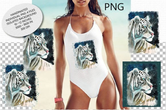 Watercolor Tiger Sublimation: A Bold Graphic Design Asset
