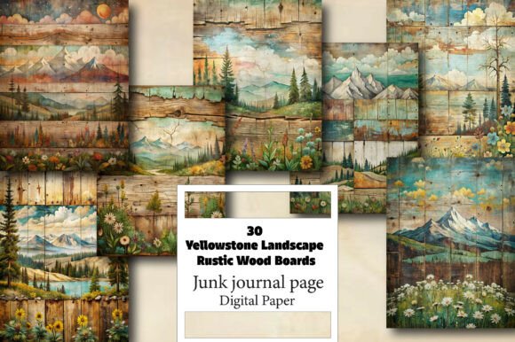 Yellowstone Landscape Rustic Wood Boards: A Design Asset for Authentic Branding
